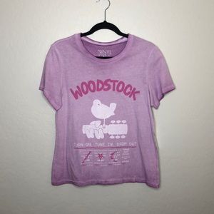 The Vinyl Icons Woodstock Ticket T-Shirt Cotton